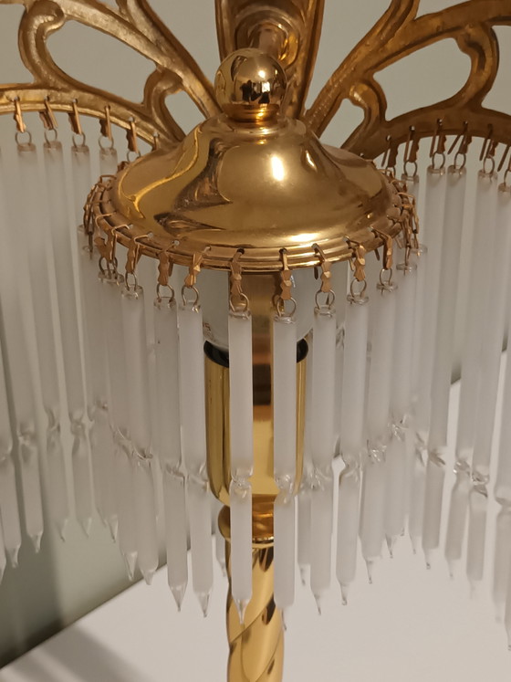 Art Nouveau Table Lamp – Metal, Glass (photo 10 of 11)
