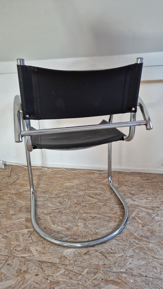 2x Vintage MR20 Tubular Frame – Bauhaus Style (1970s/1980s) – Chairs and lounge chairs, Leather, Metal (photo 6 of 8)
