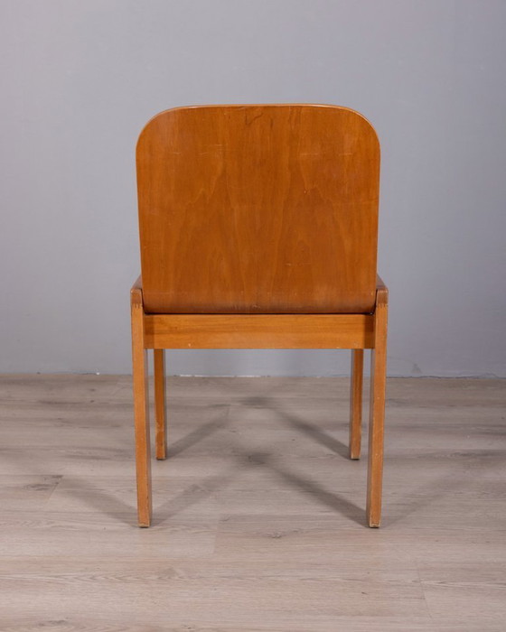 Image 1 of SET OF 4 VINTAGE WOODEN CHAIRS FROM THE 1970s, DESIGNED BY AFRA AND TOBIA SCARPA FOR MOLTENI