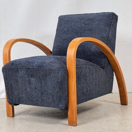 Image 1 of French Art Deco Armchair, 1930s – Fully Refurbished