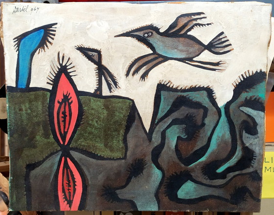 Image 1 of Anton Lutghering Dartel, Composition, huile sur toile, 1964