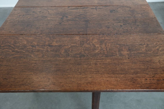 Image 1 of Antico tavolo/tavolo da pranzo inglese con le orecchie pendenti in quercia della fine del XIX secolo