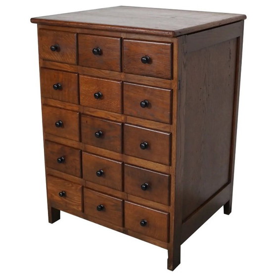 Image 1 of Dutch oak apothecary/hairdressing cabinet, 1930s