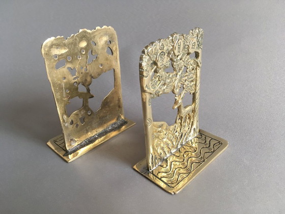 Image 1 of Copper Chinese bookends