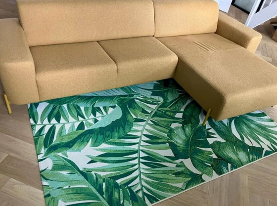Image 1 of Montel mustard yellow couch sofa with 2-person Chaise Longue