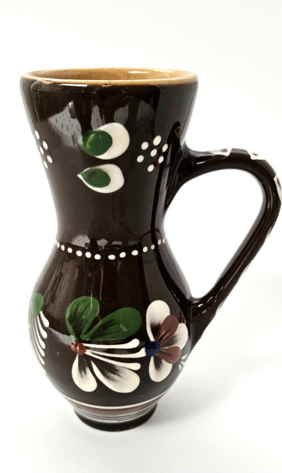 Image 1 of Pichets en céramique hongroise de Sarospataki | Lot de 2 pichets vintage en céramique de Sarospatak, Hongrie