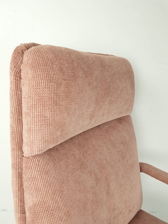Image 1 of Vintage Artifort bureaustoel | stoel roze bruin nieuwe stof