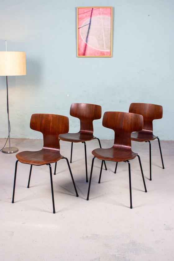 Image 1 of 4 x Arne Jacobsen Fritz Hansen 3103 Hammer Chair, jaren 60 vintage