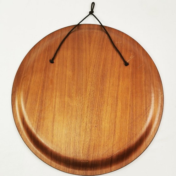 Image 1 of Specchio da parete rotondo in teak, stile metà secolo, Danimarca, anni '60