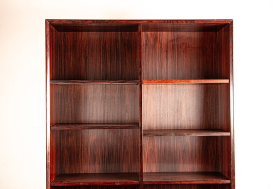 Image 1 of Large Danish tall shelf in rosewood by Erik Brouer for Brouer’s Mobelfabrik.
