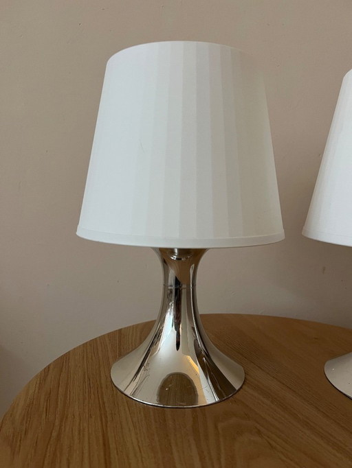 Ikea vintage lamp Lampan wit zilver
