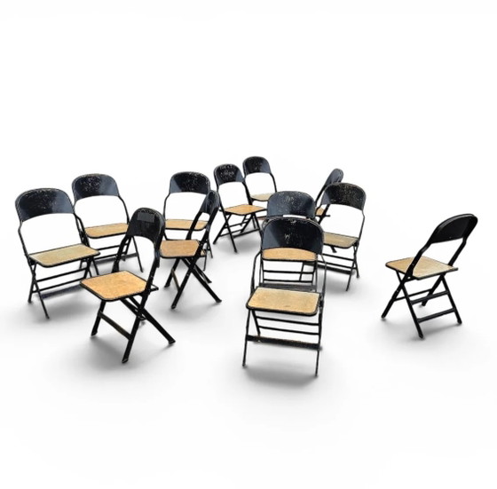 12 x Clarin Corporation folding chair / USA 1920s (photo 11 of 19)