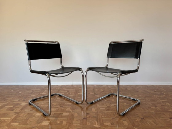 Image 1 of S33 Stoelen van Mart Stam voor Thonet, jaren 80, set van 2