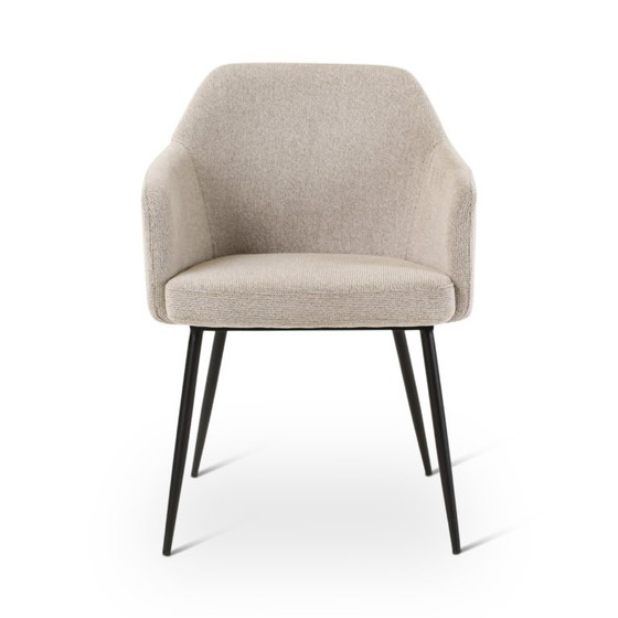 Armstoel Naturel Met Metalen Poten 6 Stuks – Castle Line, Eetkamerstoelen (photo 5 of 5)