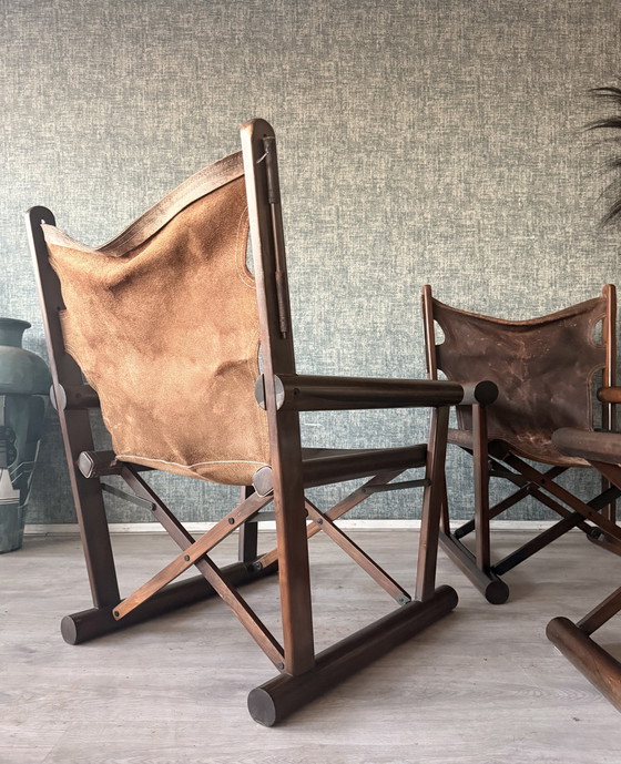 Image 1 of Pair of PL22 Lounge Chairs with Ottoman by Carlo Hauner & Martin Eisler for OCA, Brazil, 1960s