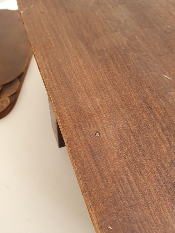 Oude Houten Doos Art Deco / Franse Volkskunst Rond 1920 – Decoratieve objecten, Wood (photo 10 of 10)