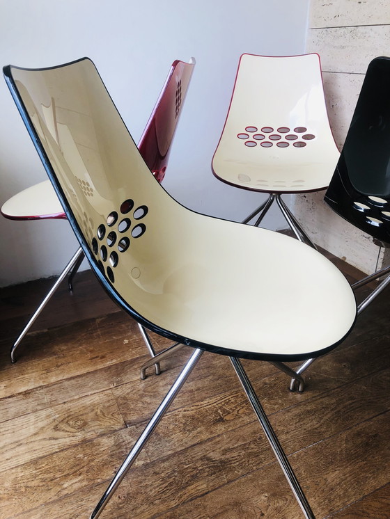 Image 1 of Vier Calligaris Italiaanse Vintage stoelen