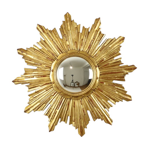 Miroir solaire doré à la feuille d'or Deknudt