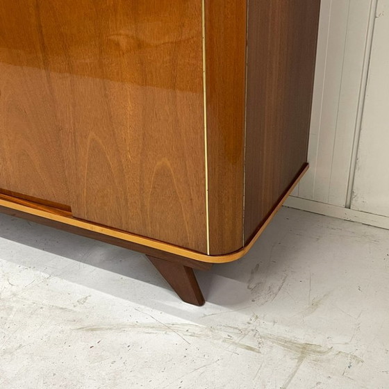 Armadio vintage Midcentury lucido anni sessanta appendiabiti ripiani – Legno (photo 5 of 9)