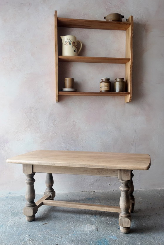 Antique solid oak farmhouse Coffee table – Wood (photo 5 of 16)