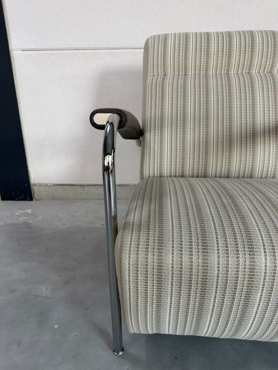 Leolux Scylla Armchairs with Footstool - Fabric and Leather – Footstools & poufs, Textile (photo 7 of 17)
