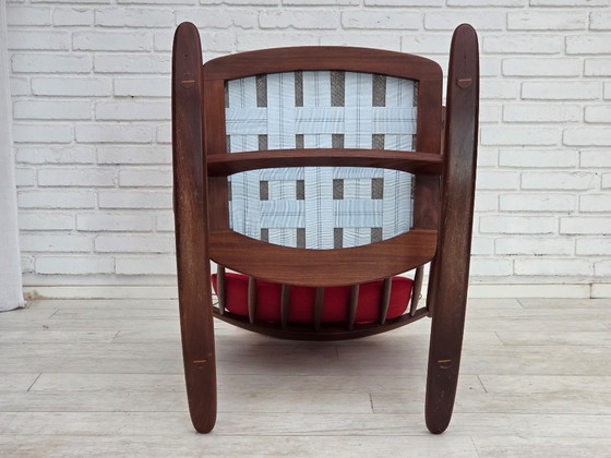 1960s Danish rocking chair by Frank Reenskaug, model 182, reupholstered. – Wood, Wool (photo 2 of 18)