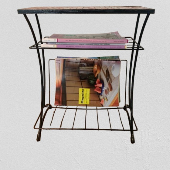 Image 1 of Beistelltisch mit Leselampe und passendem Zeitungstisch