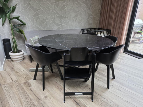 Aime Té Tavoli da pranzo rotondi in marmo Ø 160 cm | Nero Marquina – Marble (photo 2 of 5)