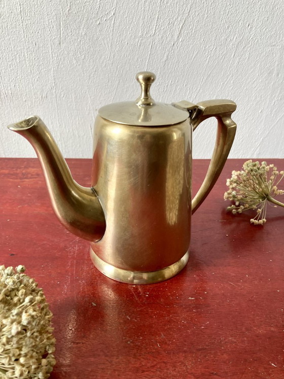 Antikes versilbertes Tee- und Kaffeeservice im Art-Deco-Stil – Tischdekoration, Metal (photo 9 of 18)