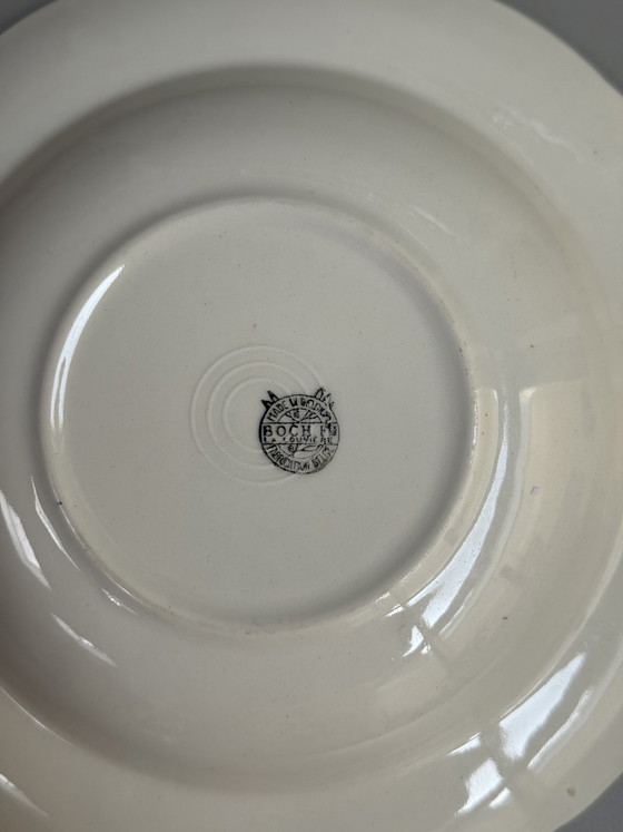 Image 1 of Boch Frères La Louvière, Set di 6 Piatti Fondi Vintage, 1940 circa