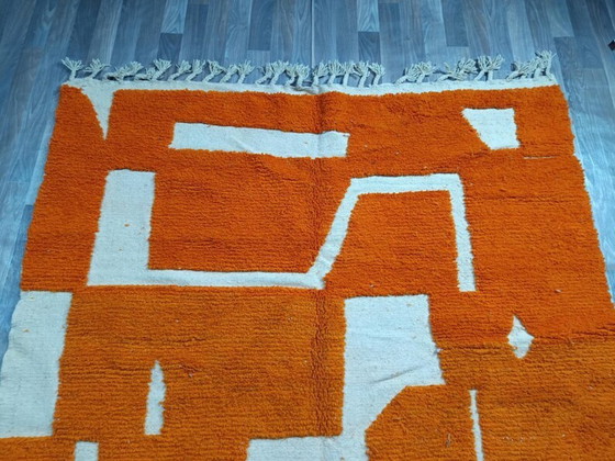 Image 1 of Orange tapis bérbere en laine 300cmx200cm 