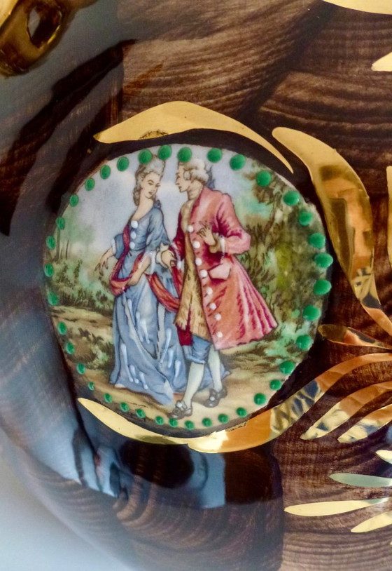 Zéér Grote Fragonard Vaas, In Uitstekende Staat. – Hubert Bequet, Vazen, Ceramic (photo 7 of 13)