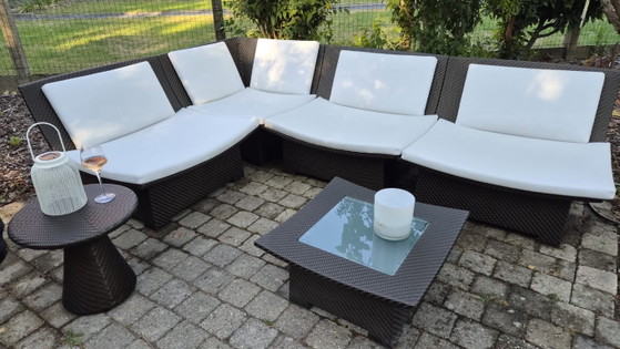 Ensemble de détente extérieur Dedon Spa – Salons de jardin & lounge design d'occasion, Plastic (photo 3 of 15)