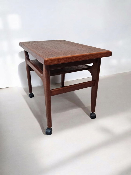 Image 1 of Mid - Century Nils Bach teak side table trolley bar trolley 1960s