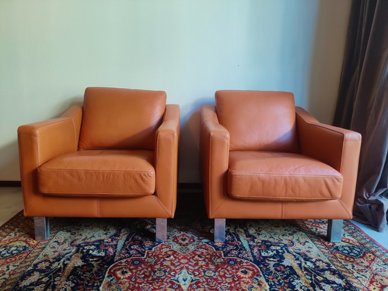 Image 1 of 2X Leolux Antonia Armchairs