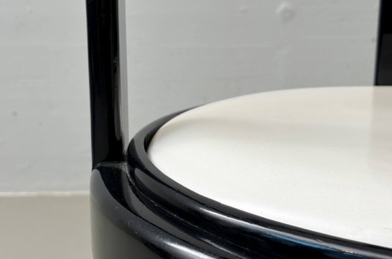 Image 1 of Set van 4 zeldzame bijzettafelstoelen van Gianfranco Frattini, Italië, jaren 70.