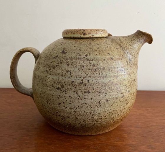 Image 1 of Tetera de cerámica única (Unica) de Arne Bang, Dinamarca, década de 1950.