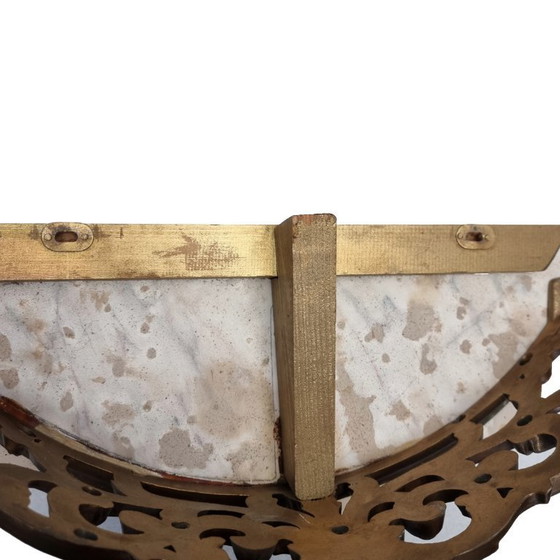 Image 1 of Consolle da parete francese vintage con piano in marmo