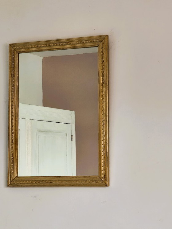 Image 1 of Gold rectangular wall mirror