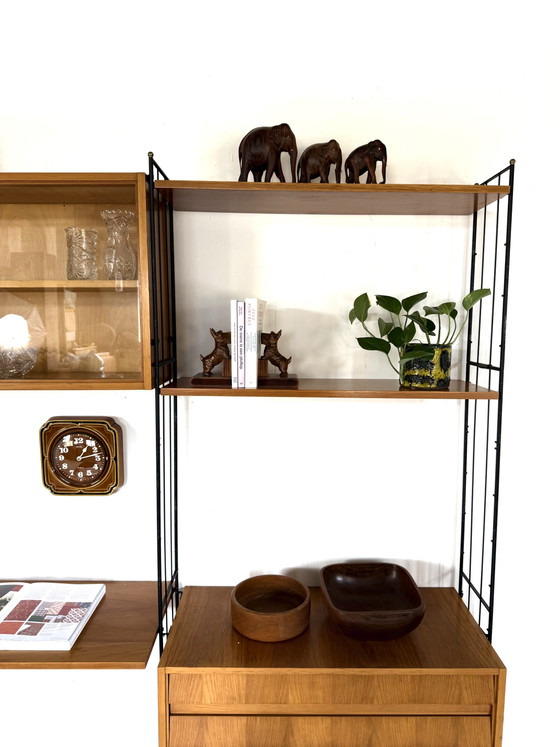 Vintage Freestanding Modular Wall System, Köch Möbel ‘60 – Wall cabinet, Wood, Glass (photo 12 of 15)