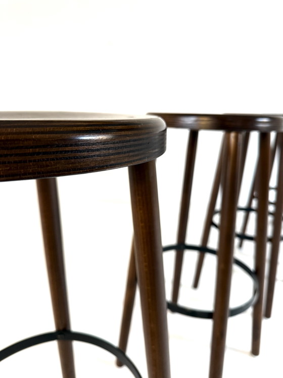 Image 1 of 5x vintage Brutalist bar stools '70