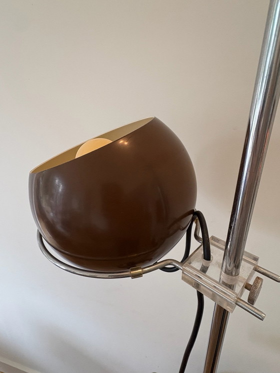 Vintage GEPO 300A Floor light - brown / Chrome (photo 4 of 9)