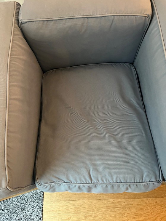 Image 1 of 2 cojines Cassina LC2 de mezclilla azul, originales con estructura LC2