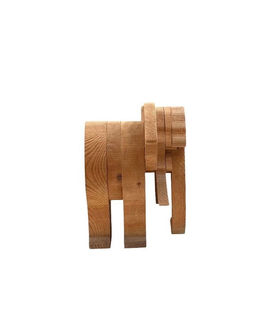 Image 1 of Bottega Michelangeli, Elephant wood sculpture, Orvieto Italy 1970s