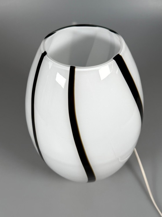 Vintage 1970s/80s glass table lamp by Volux, Italy – Plastic (photo 10 of 15)