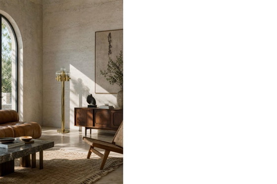 Image 1 of Vintage Mid-Century Scandinavian Modern Sculptural Gold Floor Lamp by Hans-Agne Jakobsson for Hans-Agne Jakobsson Ab, 1970s
