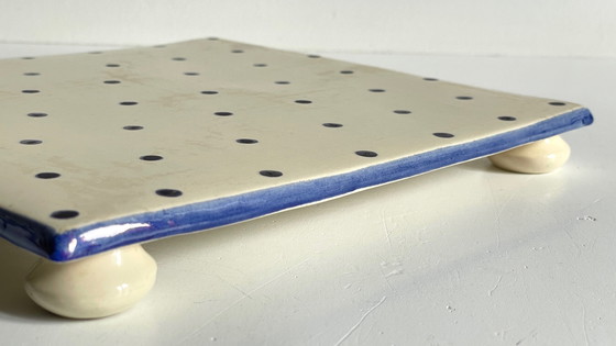 Image 1 of Sottobicchiere in ceramica con puntini St Clément VINTAGE