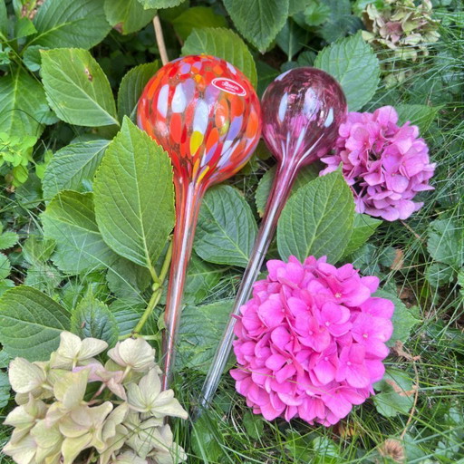 Seltene Vintage Bewässerungskugeln aus Glas – 80er Jahre – Joska Kristall (2er-Set)