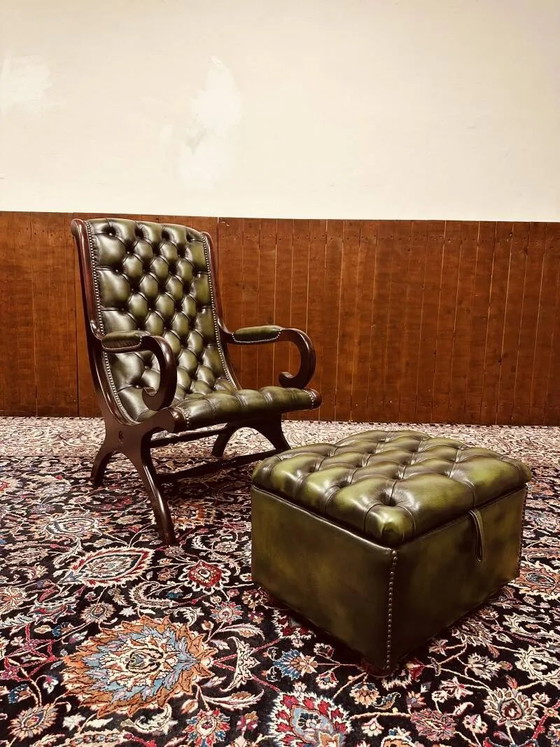 Springvale Chesterfield Armchair Victoria Stand Chair, Green (photo 2 of 11)