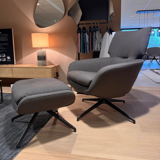 Poltrona Leolux Lloyd con pouf